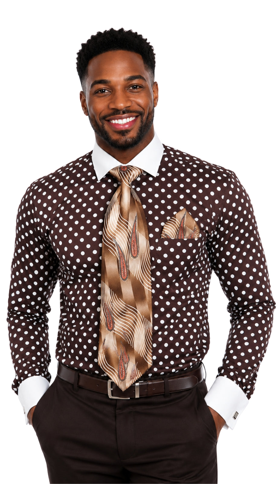 Fortino Landi AH613-BR Mens Shirt