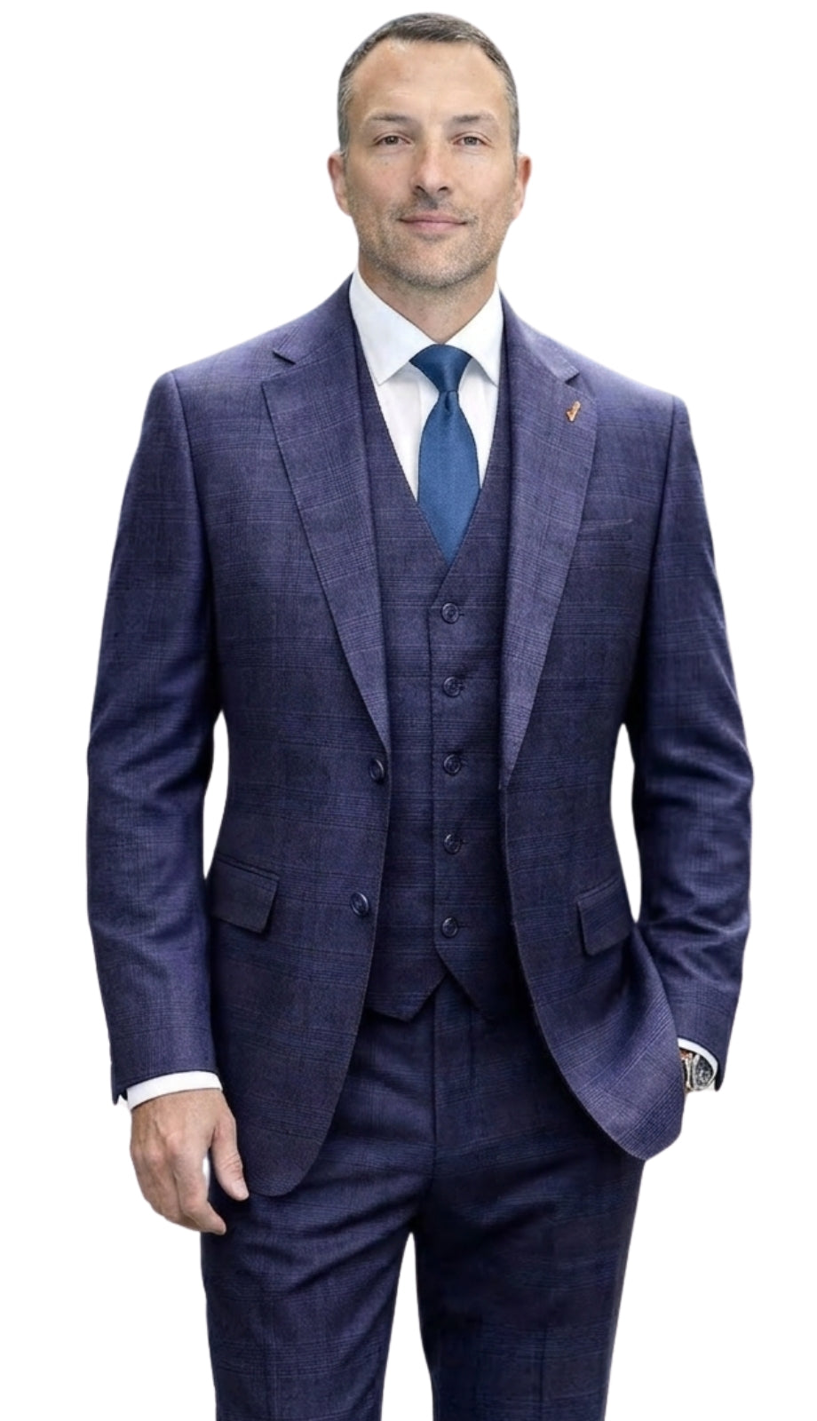 Statement APIA-NAVY-3PC Mens Suit