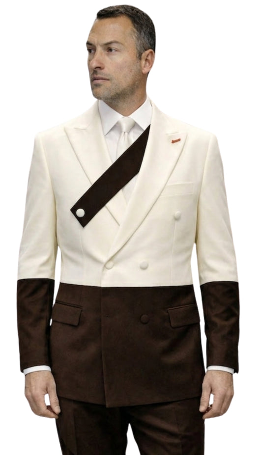 Statement AZURA-BROWN-OFF Mens Suit