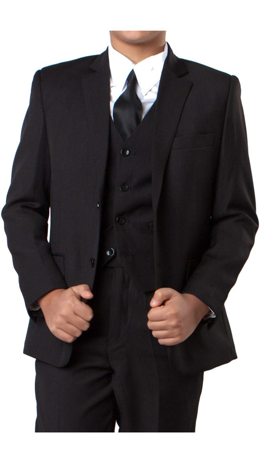 Tazzio B347-01-BLK Boys Suit