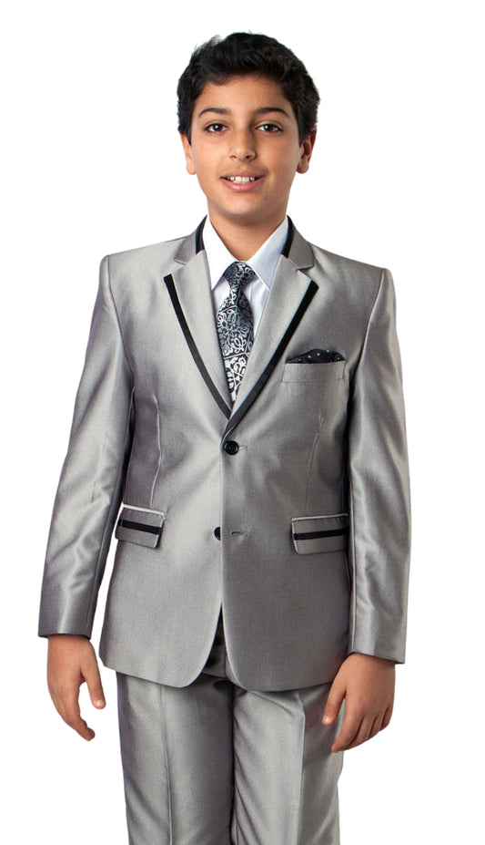 Tazzio B357-01-BLK-SIL Boys Suit