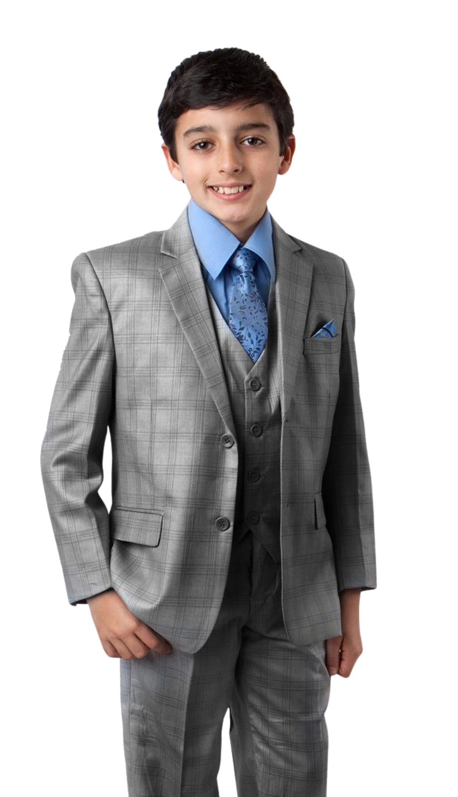 Tazzio B368-03-DARK-GRY Boys Suit