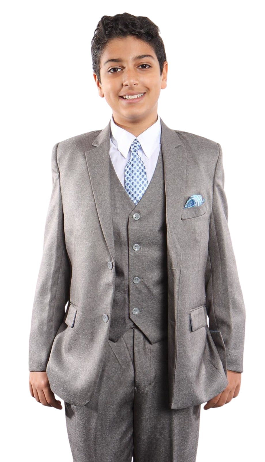 Tazzio B370-02-LIGHT-GRY Boys Suit