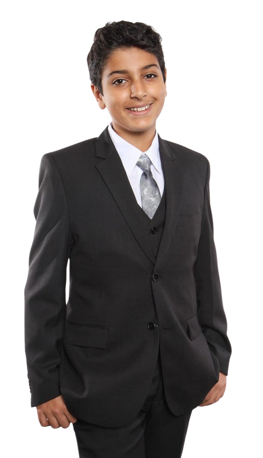 Tazzio B374-01-BLK Boys Suit