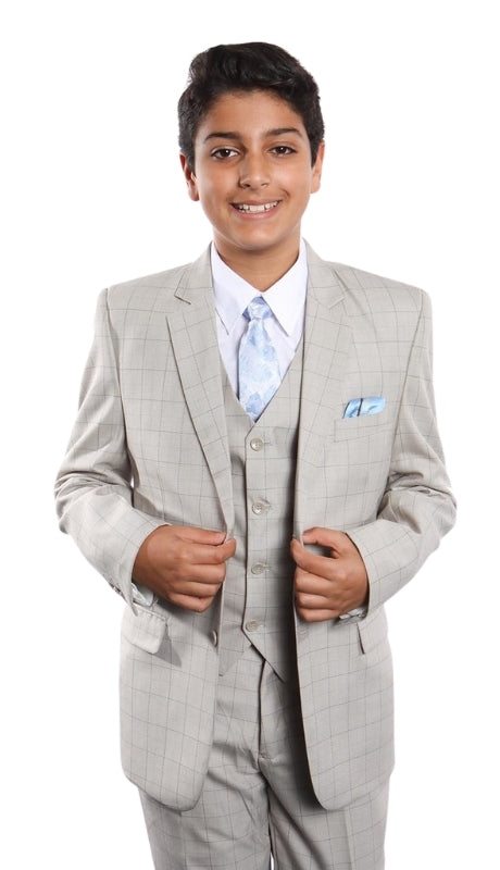Tazzio B374-02-TAN Boys Suit