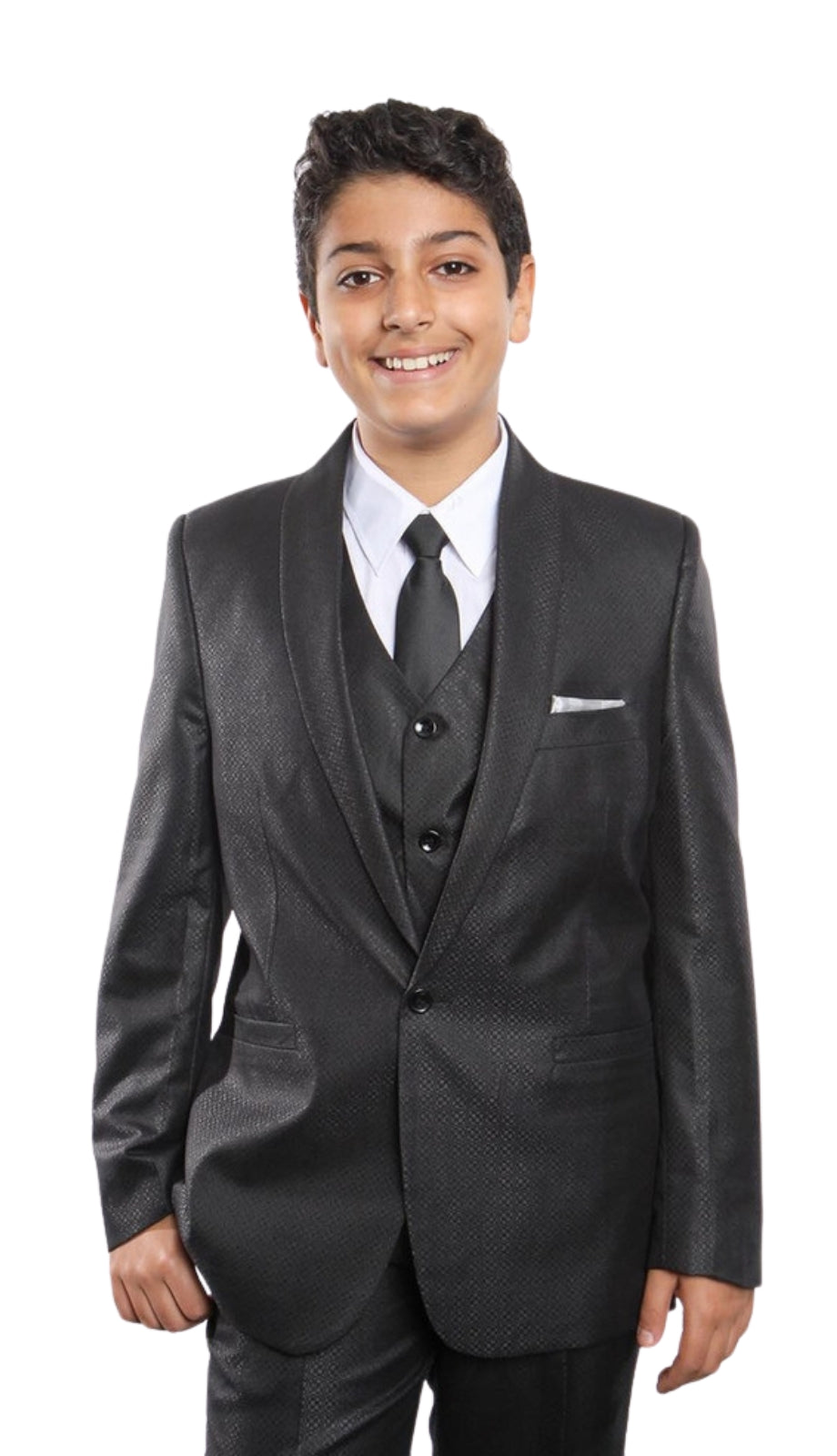 Tazzio B376-01-BLK Boys Suit