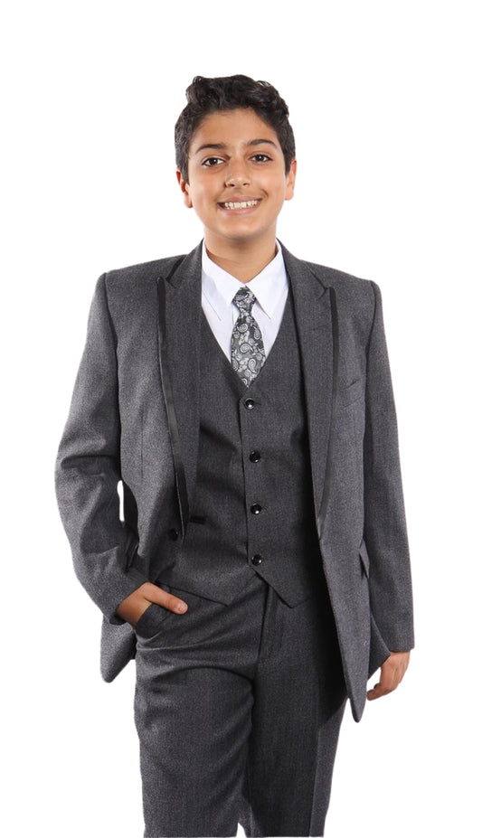 Tazzio B381-01-BLK Boys Suit
