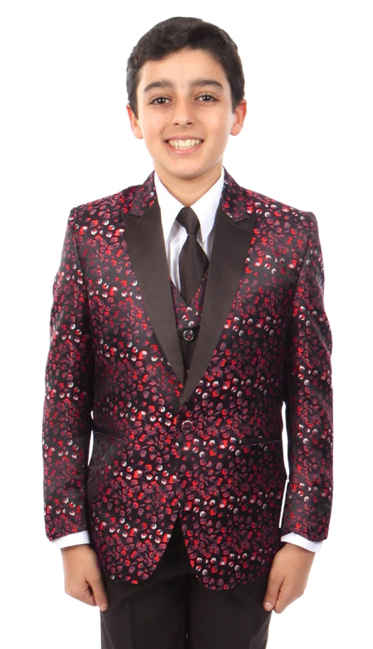 Tazzio B382-03-RED Boys Suit