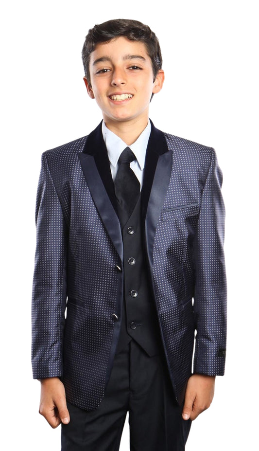 Tazzio B383-02-NAVY Male Suit