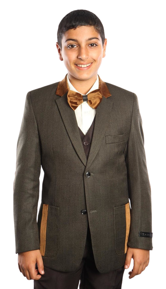 Tazzio B384-02-GRN-MOCA Boys Suit
