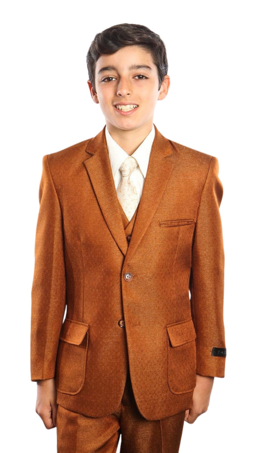 Tazzio B385-03-RUST Boys Suit
