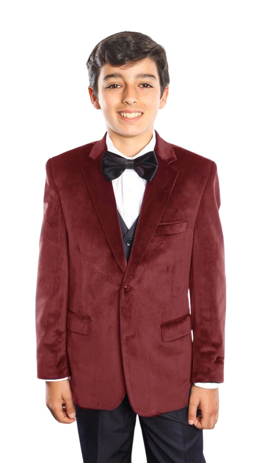 Tazzio B386-03-BURG Boys Suit
