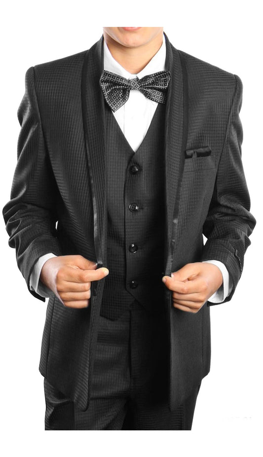 Tazzio B387-01-BLK Boys Suit