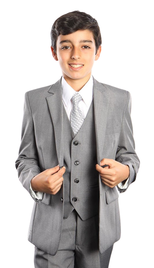 Tazzio B388-01-GRY Boys Suit