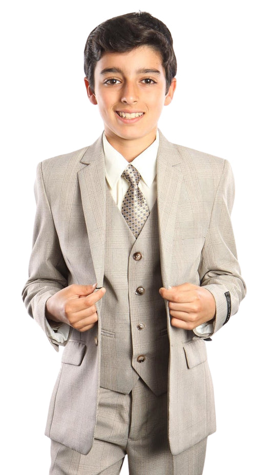 Tazzio B388-03-DARK-TAN Boys Suit