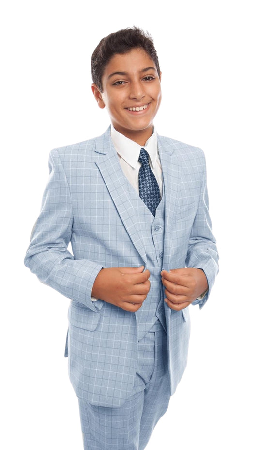 Tazzio B389-02-SKY-BLUE Boys Suit