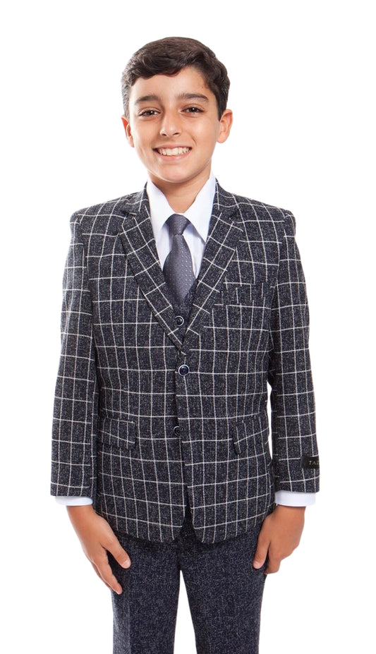 Tazzio B390-02-NAVY-WHT Boys Suit
