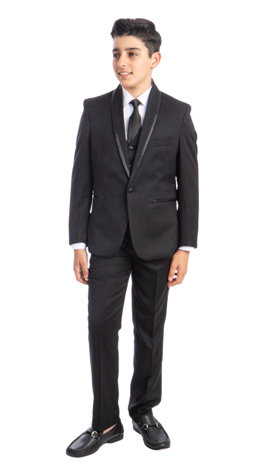 Tazzio B393-01-BLK Boys Suit