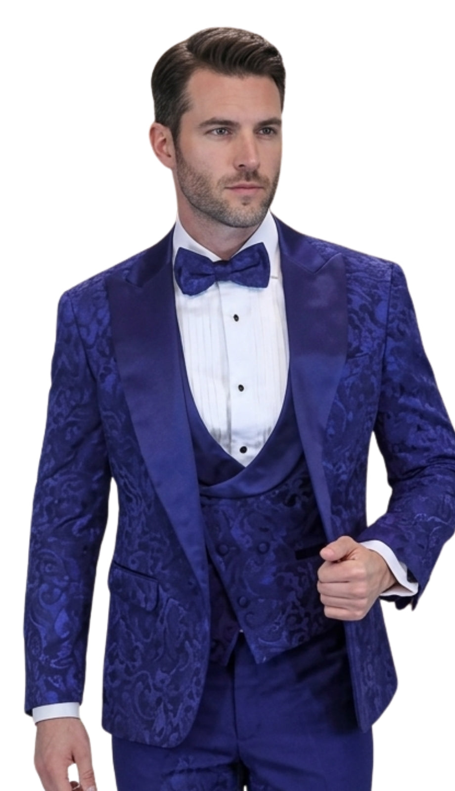 Statement BELLAGIO-15-SAPPHIRE-3PC Mens Suit