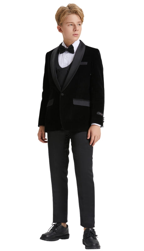Tazzio BTV409S-00-BLK Boys Suit