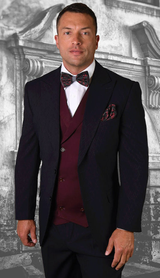 Statement  CAMDEN-BLK Mens Suit