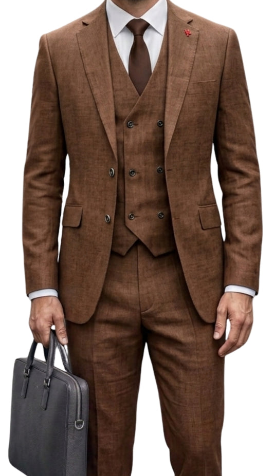 Statement CARNELI-COPPER-3PC Mens Suit