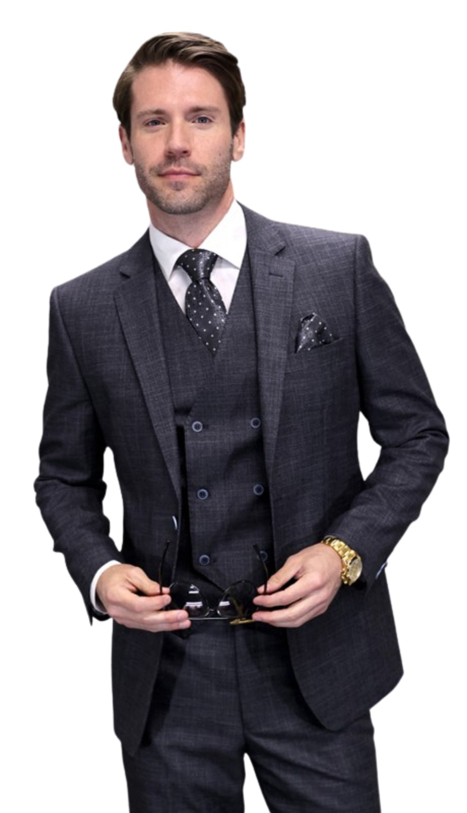 Statement CARNELI-MIDNIGHT-3PC Mens Suit