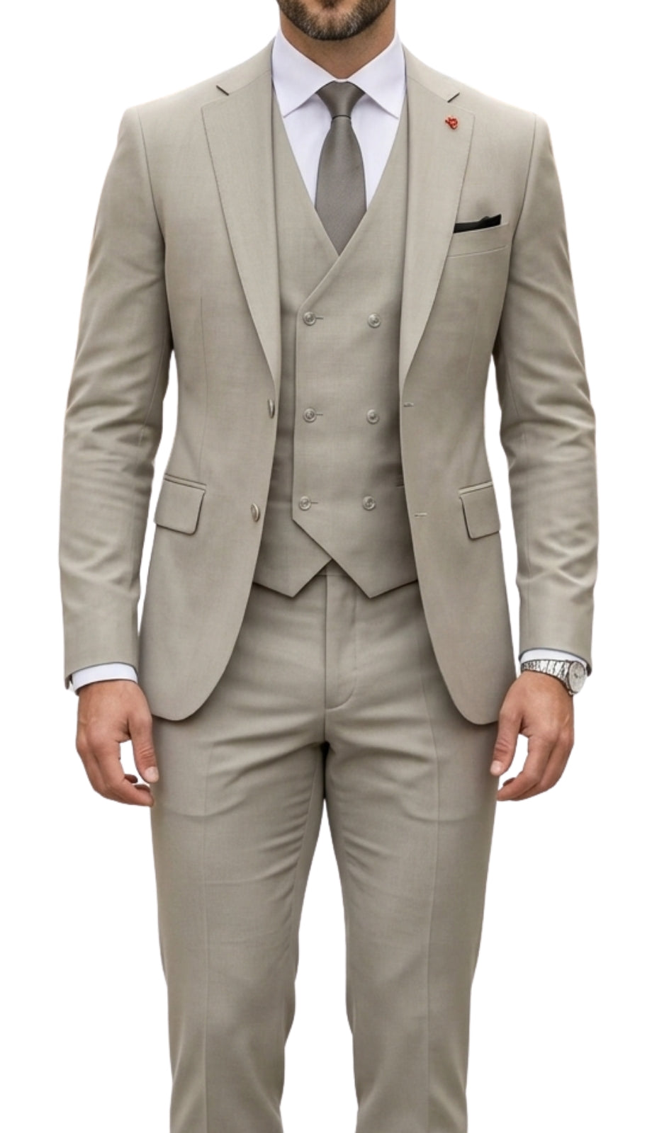 Statement CARNELI-TAN-3PC Mens Suit