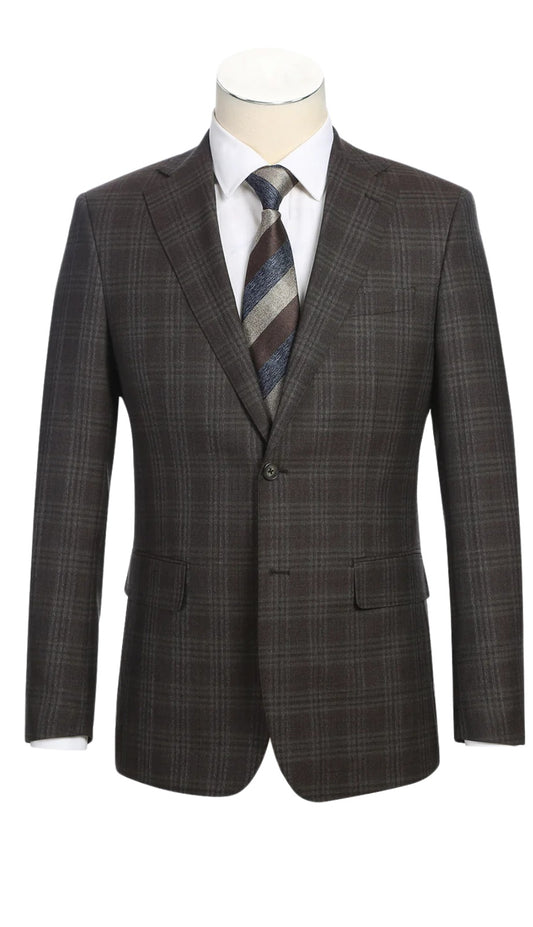 English Laundry Mens Suit EL12-58-555-BRN ( Check Suit )