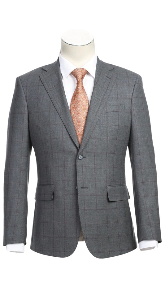 English Laundry Mens Suit EL82-61-092-GRY-BRN