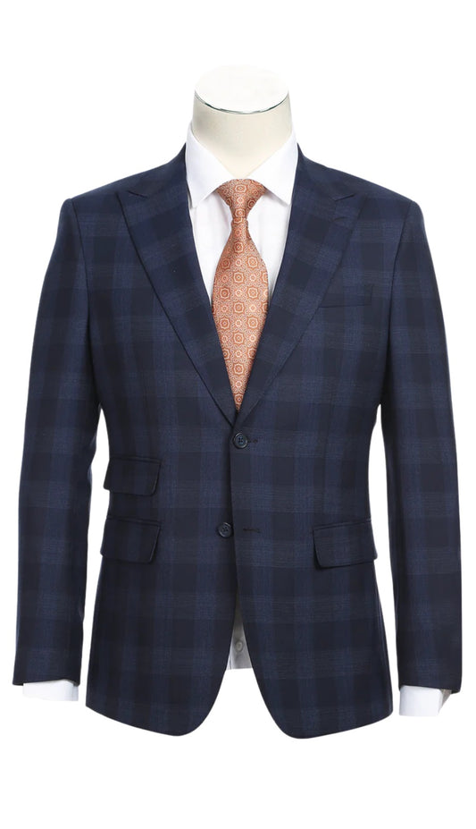 English Laundry Mens Suit EL82-65-410-NAVY Wool Suit