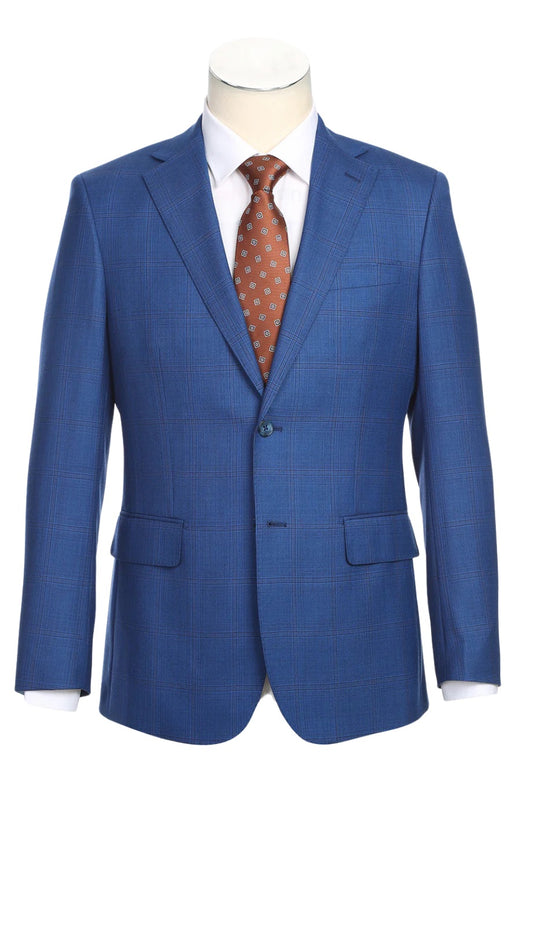English Laundry Mens Suit EL92-58-410-BLUE Wool Suit