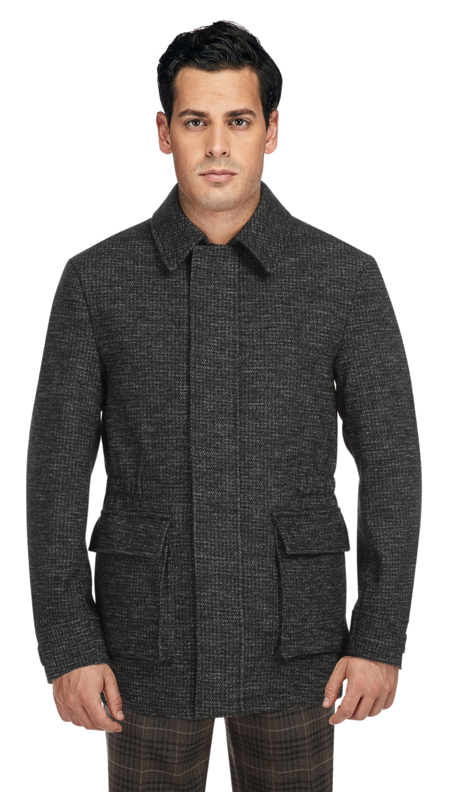 English Laundry Mens Coat EL98-01-093-CHARCOAL Short Coat