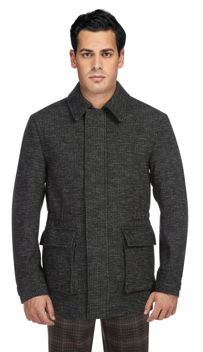 English Laundry Mens Coat EL98-01-093-CHARCOAL Short Coat