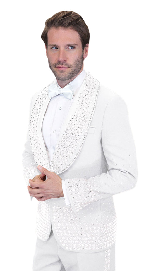 Statement ELEGANT-WHITE-WHITE Mens Suit