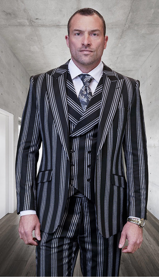 Statement  FEROLI-BLK Mens Suit