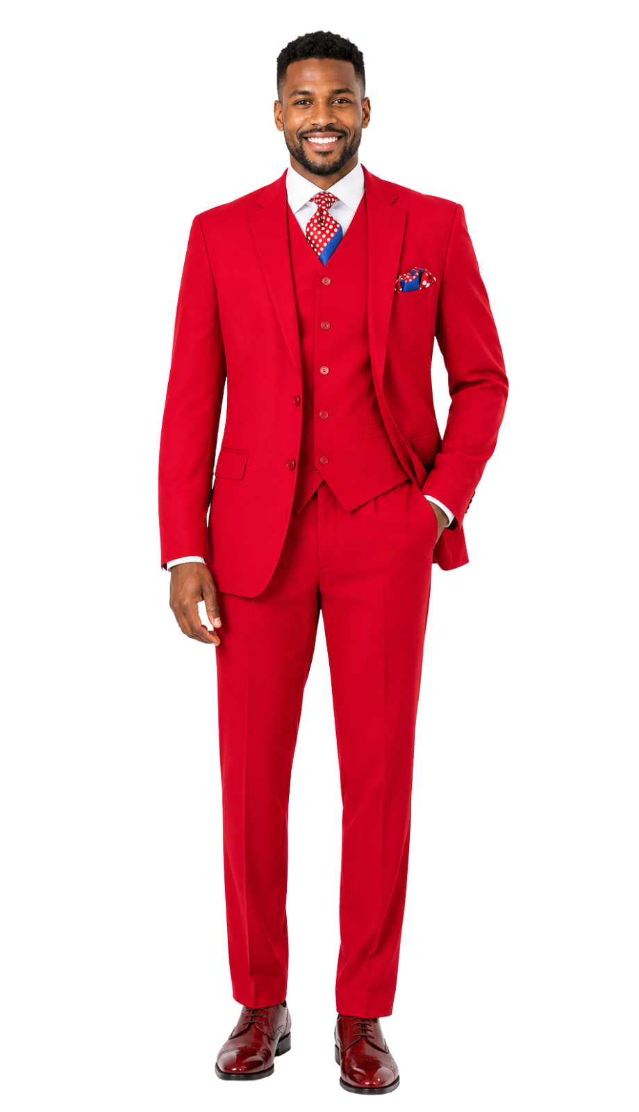 Iconic P3208-RED Mens Suit