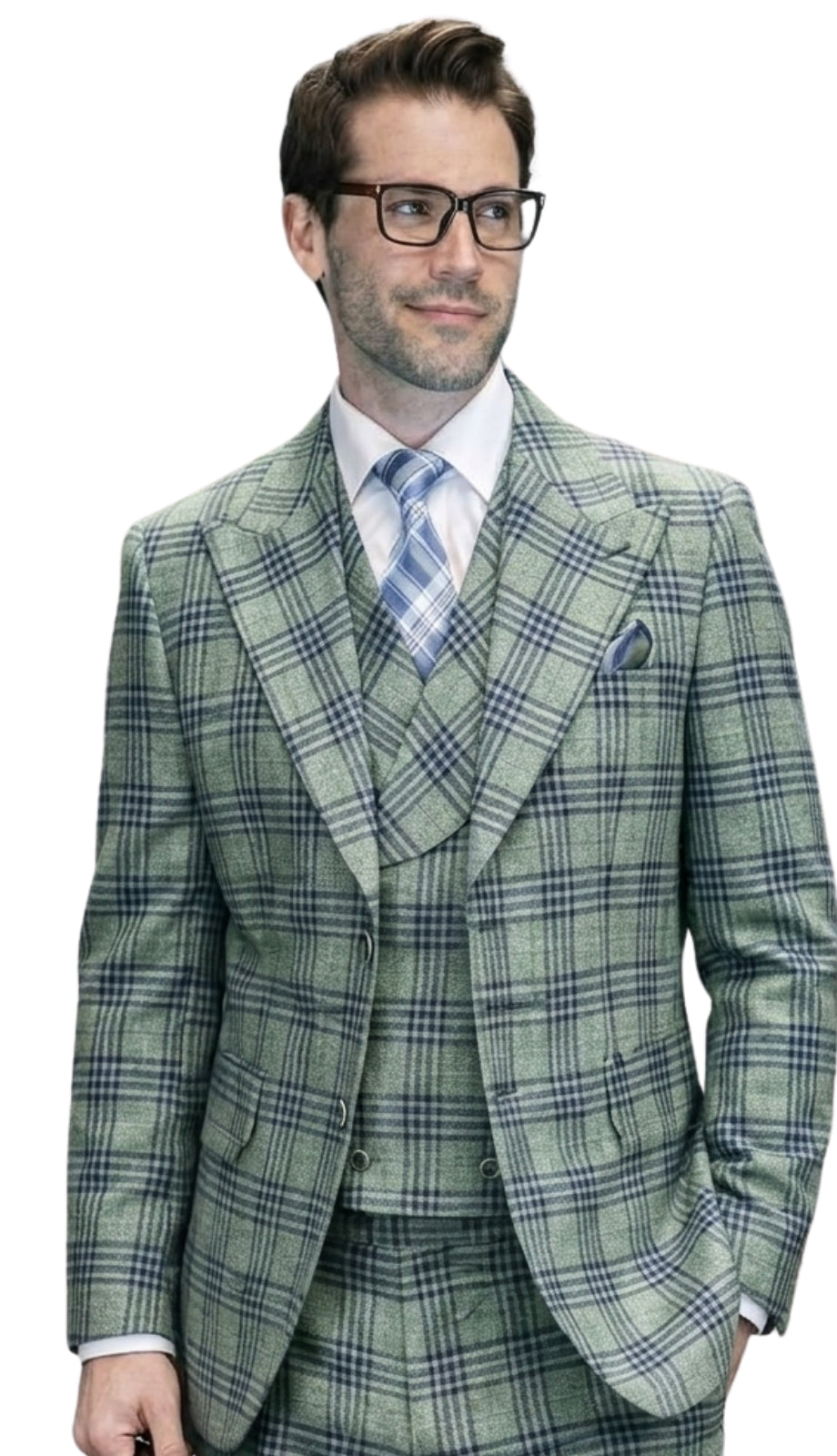 Statement LARGO-SAGE-3PC Mens Suit