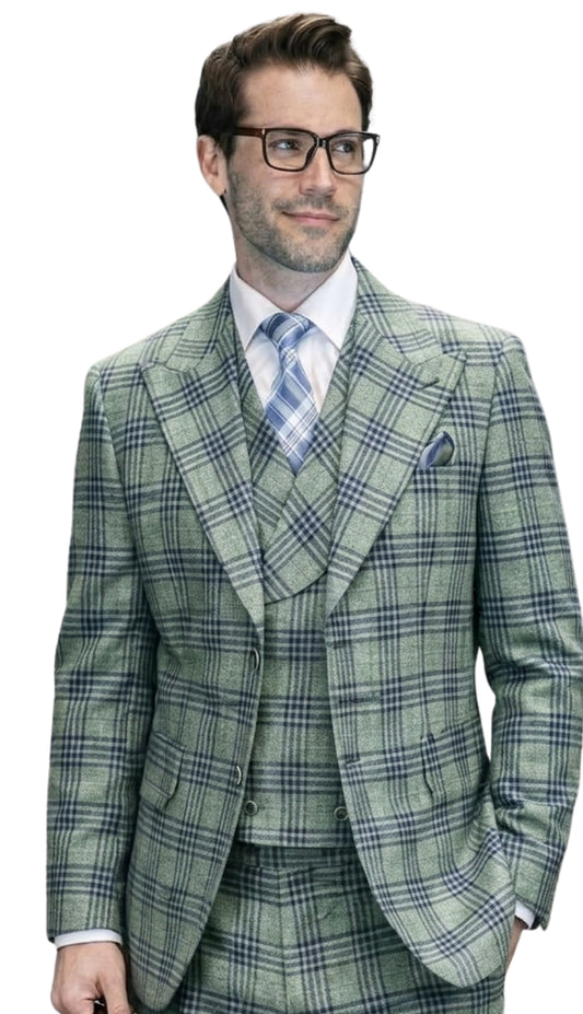 Statement LARGO-SAGE-3PC Mens Suit