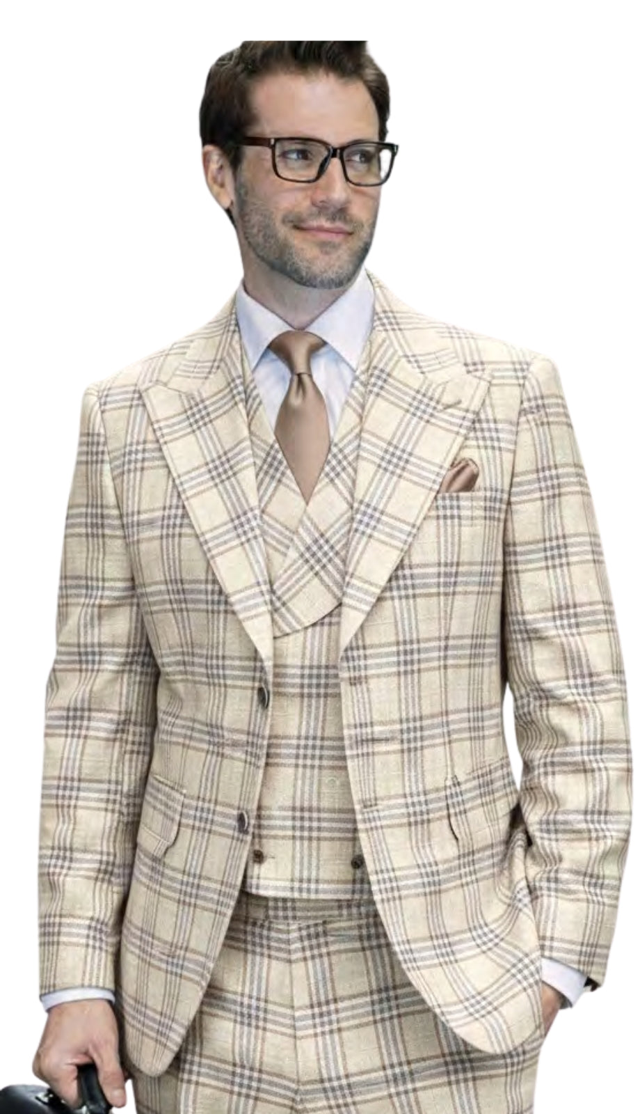 Statement LARGO-TAN-3PC Mens Suit – Mens Suit World