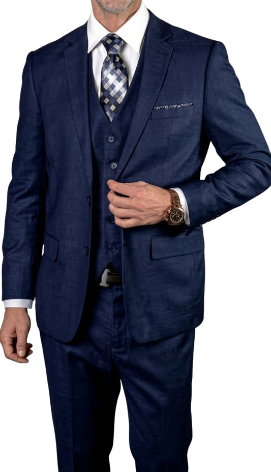 Statement LAZARO NAVY-3PC Mens Suit