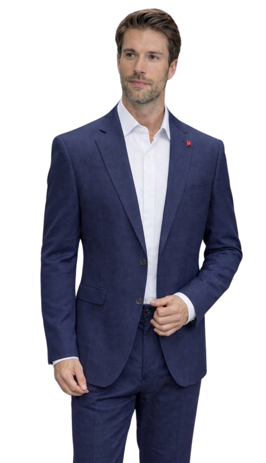 Statement LINEN-NAVY Mens Suit