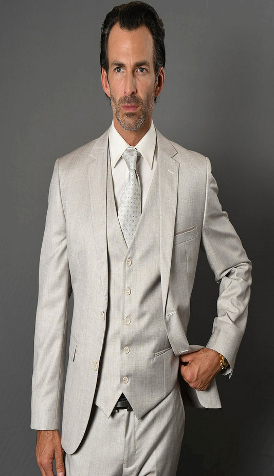 Statement  LORENZO-1-ASH Mens Suit