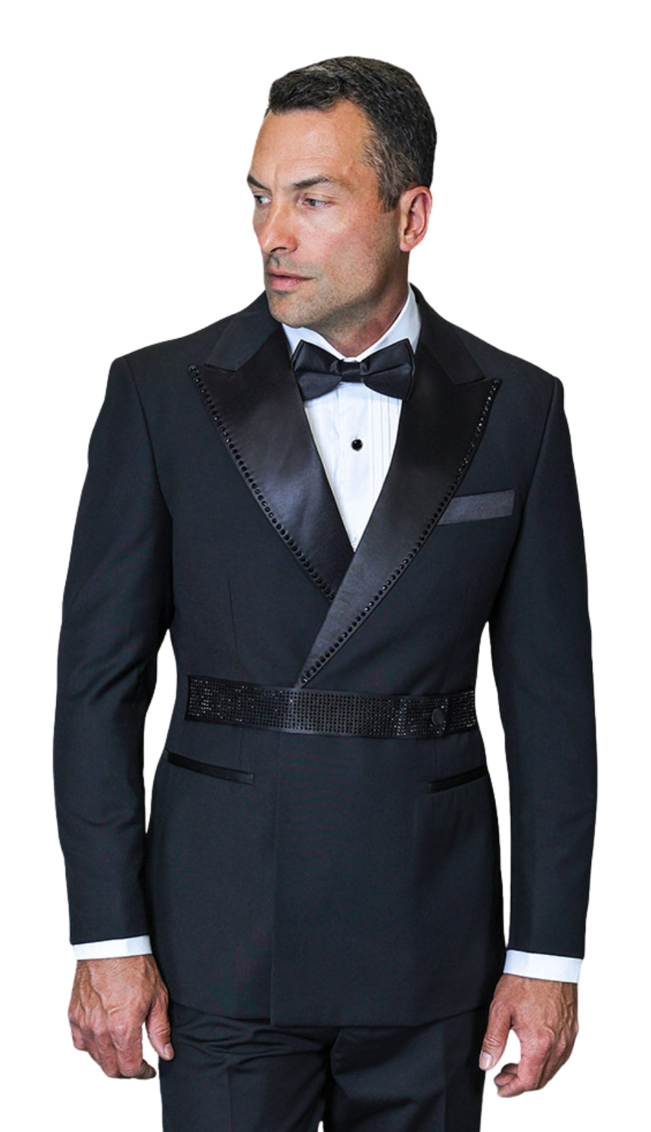 Statement LUXURY-BLACK Mens Suit