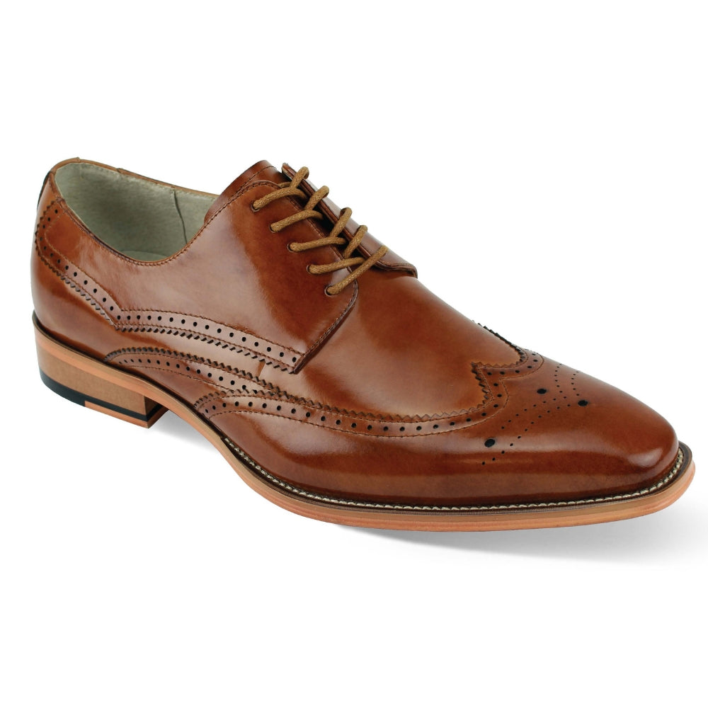Giovanni Leather Dress Shoes-LINCOLN-TAN