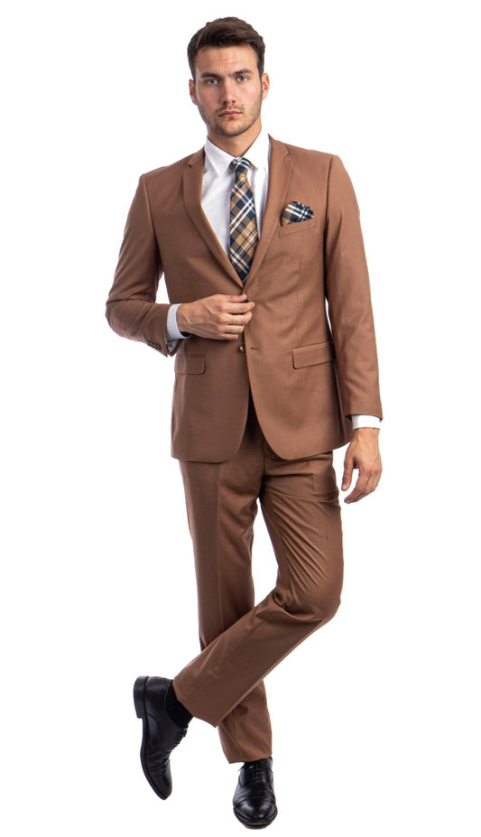 Tazzio Mens Suit M085S-17-CARAM