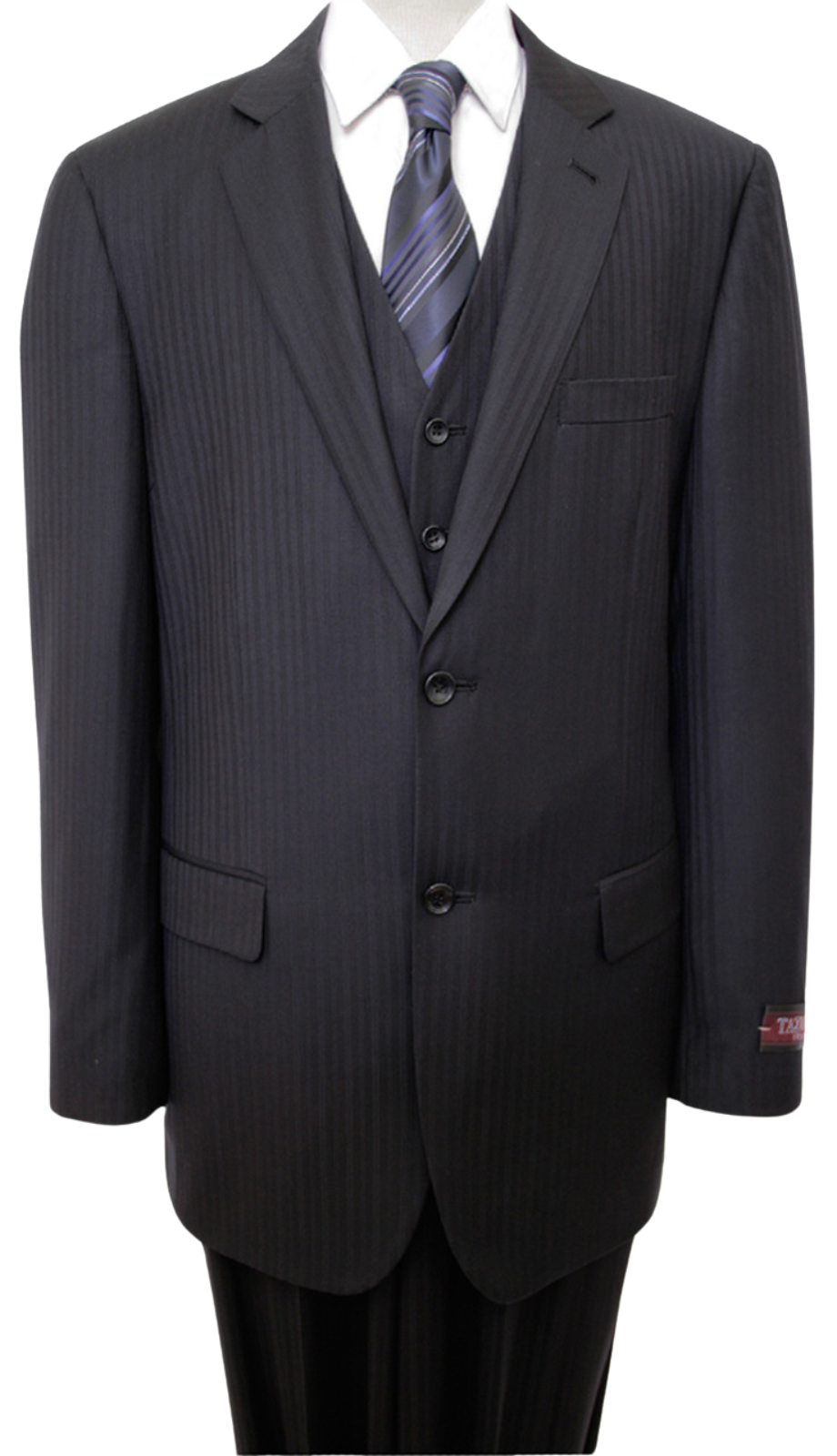 Tazzio Mens Suit M136-01-BLK – Mens Suit World