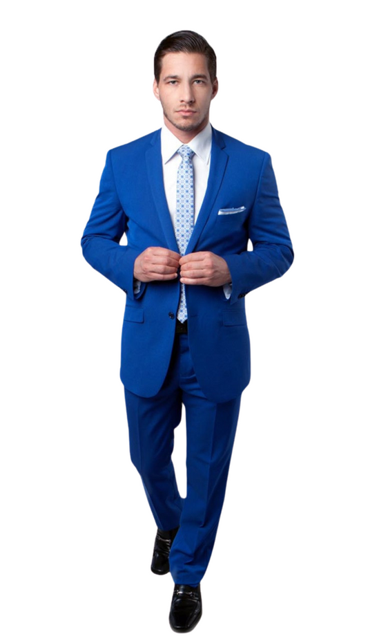 Tazzio Mens Suit M139S-03-BLU