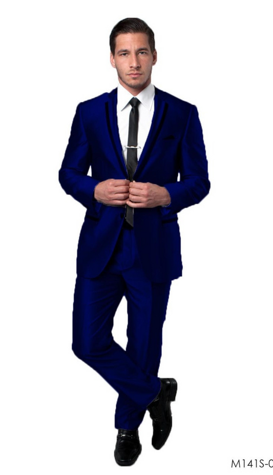 Tazzio Mens Suit M141S-03-BLU