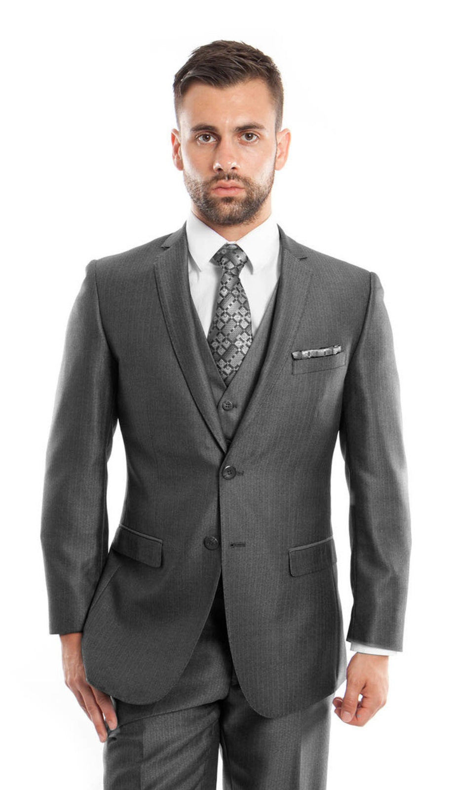 Tazzio M157S-02-DARK-GRY Mens Suit